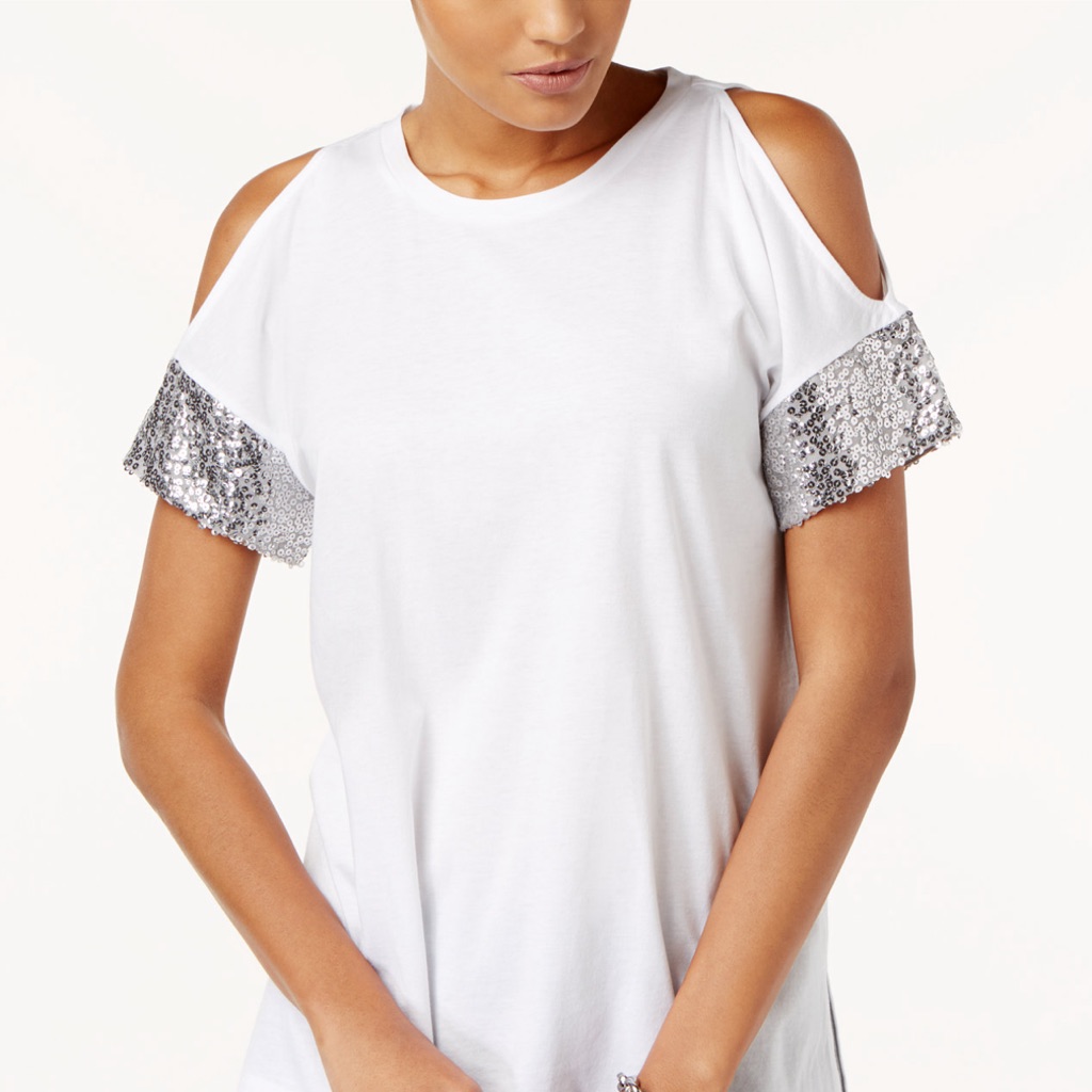 New With Tags Michael Kors Cold-Shoulder Top